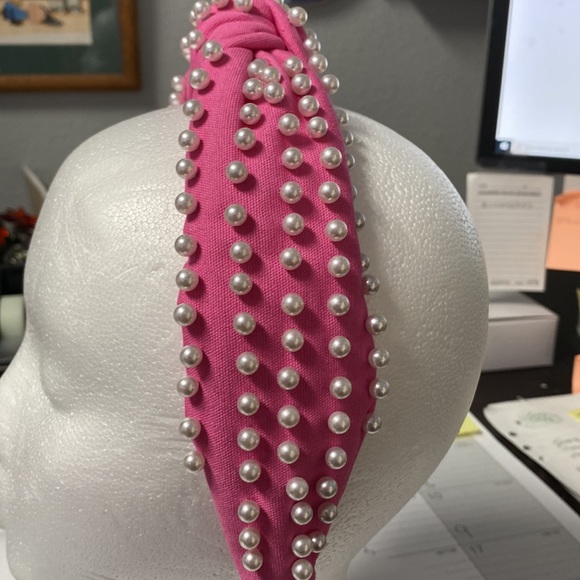 Bundle Three La Bella Headbands Pearls Knotted Seafoam Green Purple Pink - Picture 8 of 12